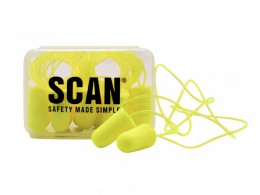 Scan Foam Earplugs + Cord (6 Pairs) SNR29 £3.99